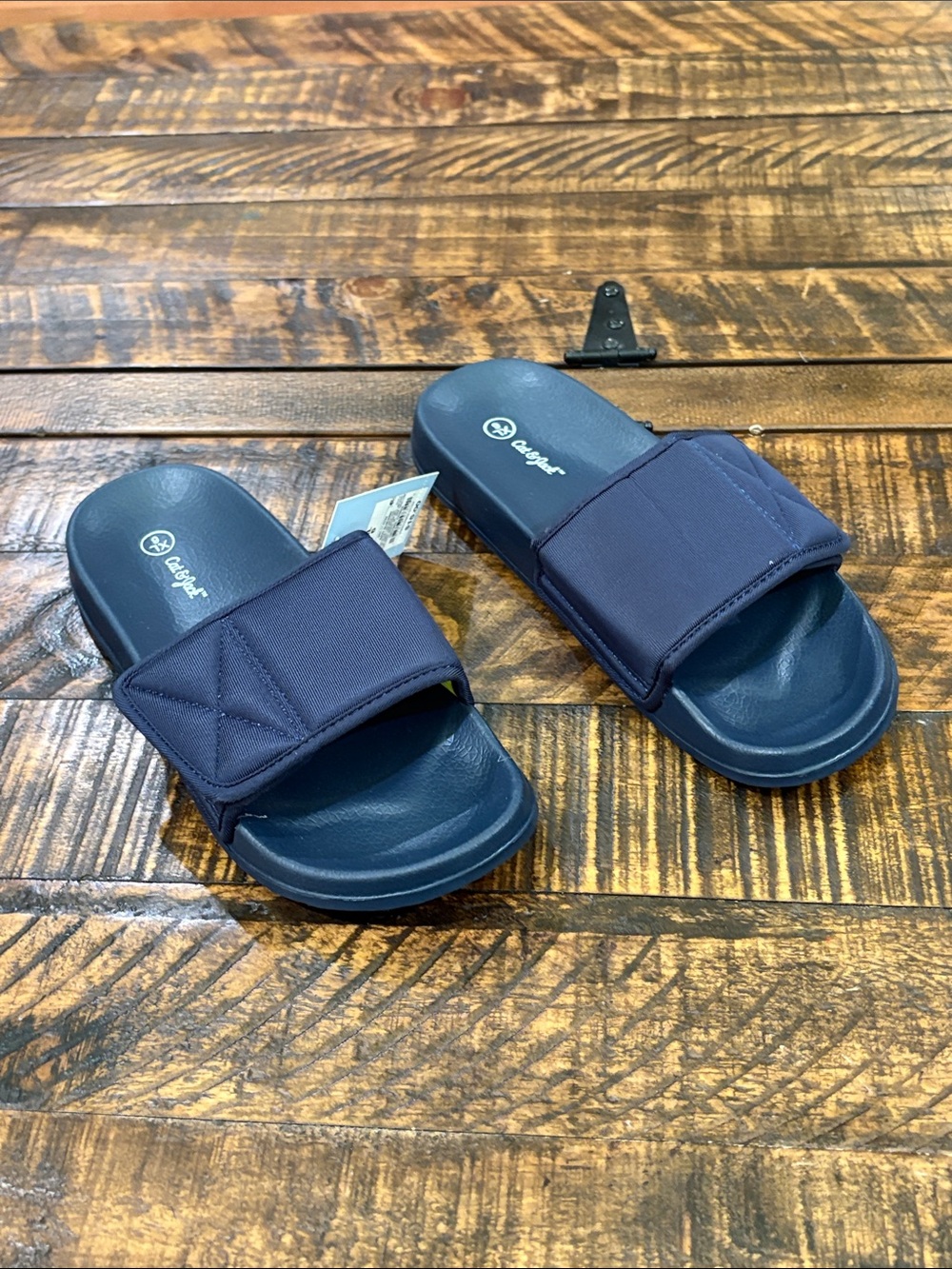 Cat & Jack Navy Slide Sandals with Adjustable Strap